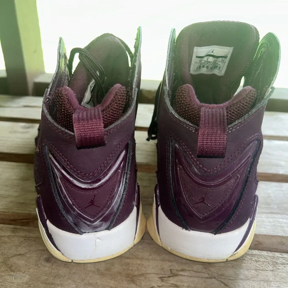 Jordan True Flight BG Bordeaux Athletic Sneakers Size 10 High Top